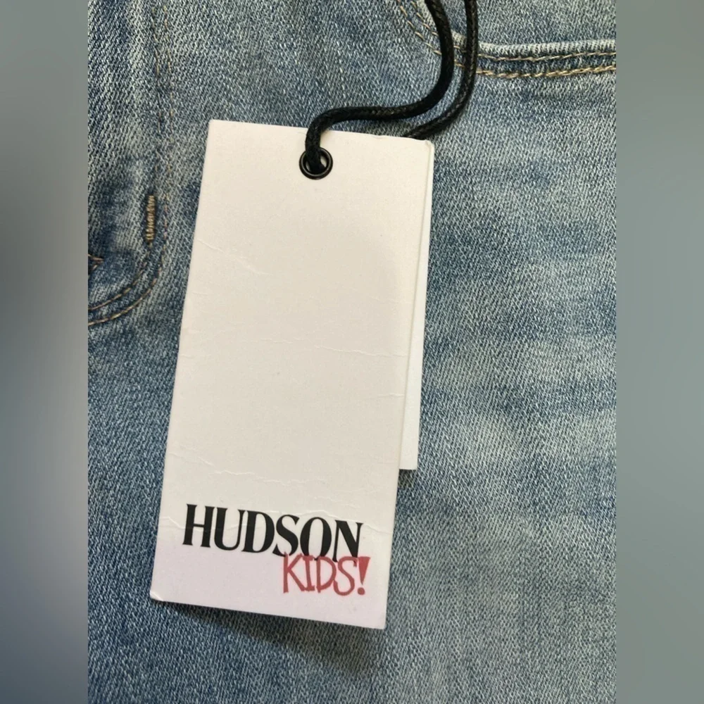 Hudson Kids Girls Studded Girlfriend Straight Fit Jeans Size 14”